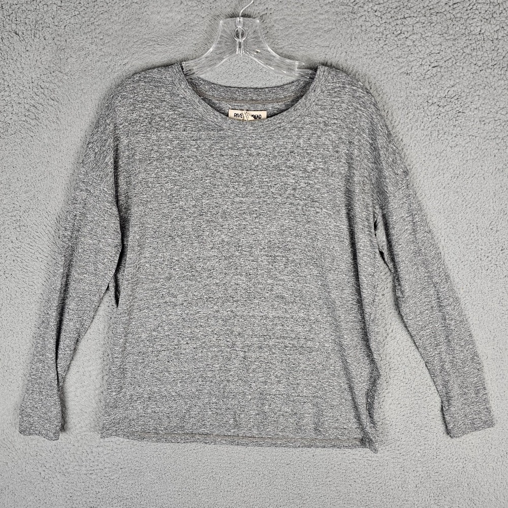 Rivet & Thread T-Shirt Womens XS Gray Heather Casual Long‎ Sleeve USA MADE